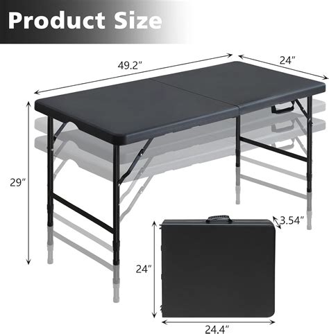 LSKSSNG Portable 4Ft Folding Table, Heavy Duty Plastic India | Ubuy