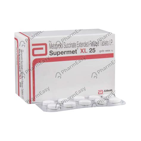 Supermet Xl Er 25 MG Tablet (10): Uses, Side Effects, Price & Dosage ...