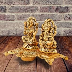 Lootnixx Collectible India Laxmi Ganesh Idol showpiece -Brass Diya Oil ...