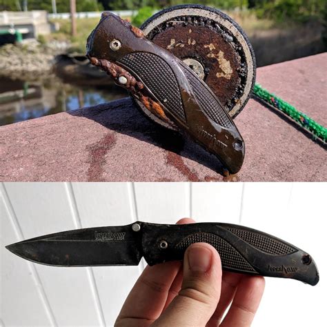 Found this Kershaw Ken Onion 1550 while Magnet fishing : r/knives