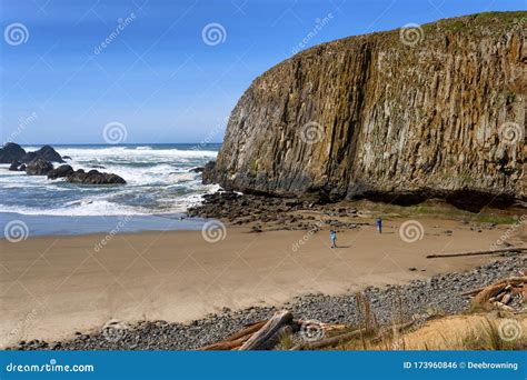 Landscape View of Seal Rock Beach on the Oregon Coast Stock Photo ...