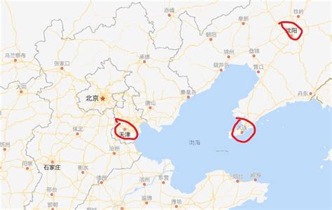 沈阳,天津,大连在中国地图上的位置_百度知道