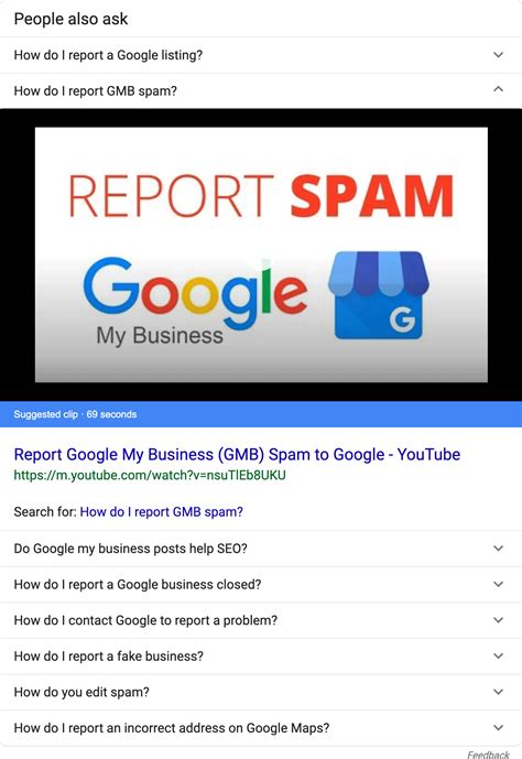 Google People Also Ask With Suggested Video Clips