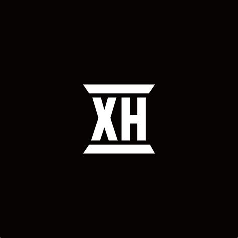 XH Logo monogram with pillar shape designs template 2962968 Vector Art ...