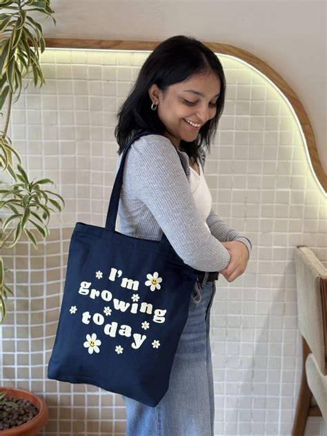 Buy Tote Bag For Work With Zip - Growing Wonder – Ecoright