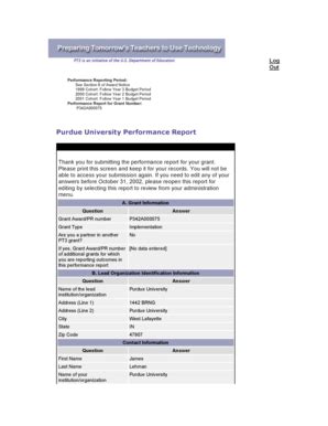 Fillable Online 2002 GPRA Report - Department of Curriculum ...