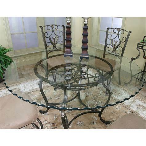 Black Wrought Iron Glass Top Dining Table at Patricia Madden blog