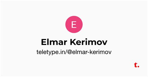 Elmar Kerimov — Teletype