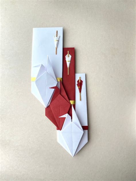 折鶴の年玉袋 のし袋 (日本のお包みで贈る) | musubi_tokyo(ムスビトーキョー）－水引細工のお店