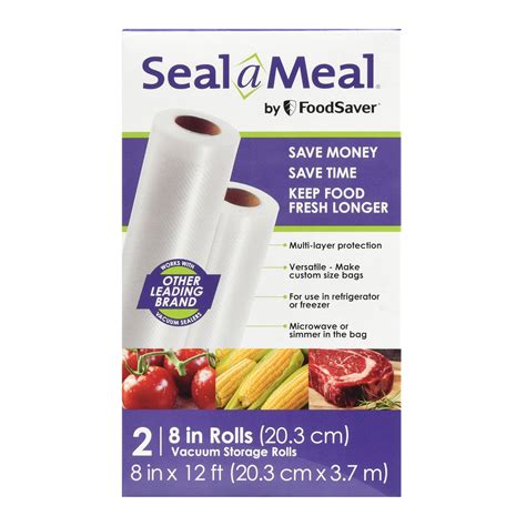 Seal-a-Meal 8" x 12' Vacuum Seal Rolls for Seal-a-Meal and FoodSaver ...