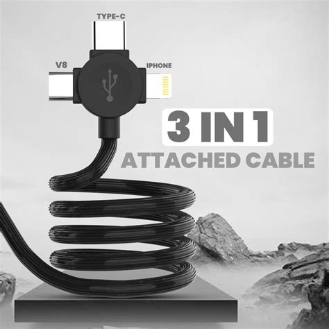 Landmark Car Charger CC608: 3-in-1 Quick Charge, Sleek Design