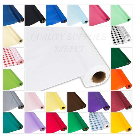 DIY Craft White Plastic Table Cover Roll-300 Feet Long (26 Colors) NO ...