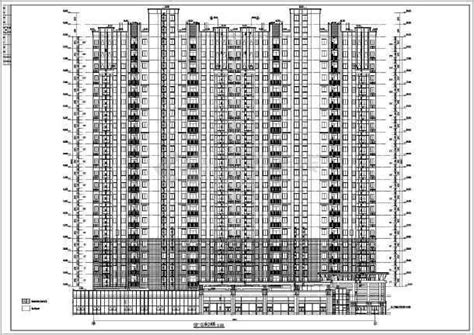 某地26层高层住宅建筑平面图轴立面图剖面图_cad图纸下载-土木在线