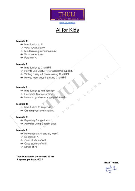 AI for Kids - thuliedu AI for Kids Module 1: Introduction to AI Why ...
