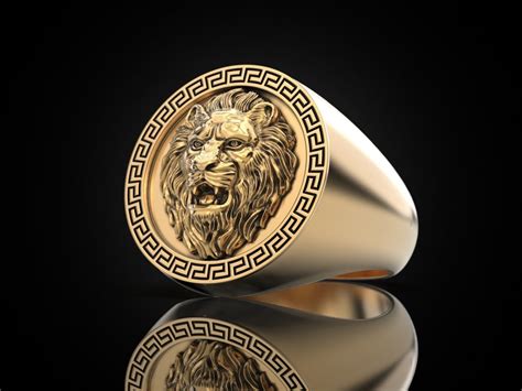 Mens Lion Gold Ring at William Behm blog