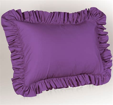 Solid Ruffled Pillow Sham | eBay