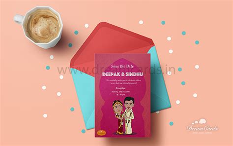Elegant Caricature Invitation | Wedding Cards | Wedding Invitations