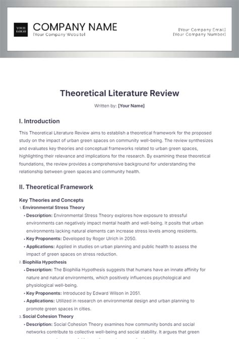 FREE Literature Review Templates - Edit Online & Download | Template.net - review of literature