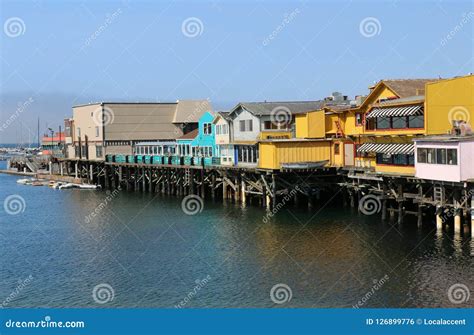 The Iconic, Colorful Buildings on Old Fisherman`s Wharf, Monterey ...