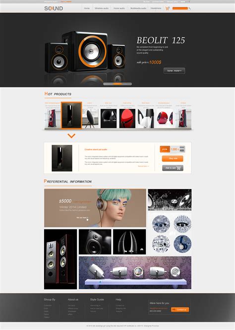 【WEB】sound 电商网站设计|网页|电商|jinyutiandi - 原创作品 - 站酷 (ZCOOL)