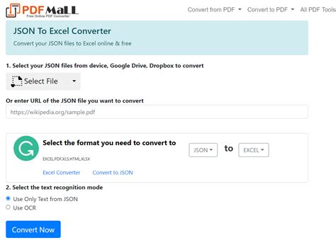 Convert Excel into JSON 的图像结果