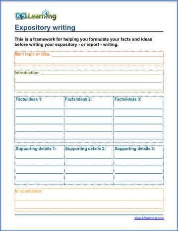 Expository Writing Outline Worksheets - WorksheetsCity