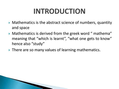 Cultural & Aesthetic Values of Mathematics | PPTX