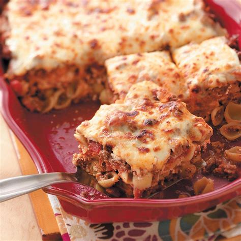 Cheesy Shell Lasagna Recipe   Taste of Home