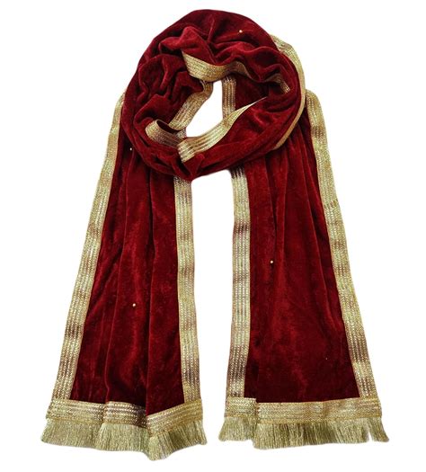 Buy Navti Creations Men's Narrow Stole Dupatta in velvet for Kurta ...