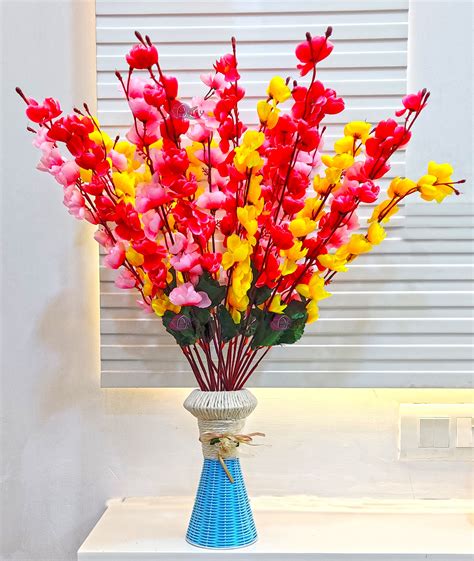 ARTSY® Artificial Flowers For Home Decoration Cherry Blossom Flower Bu
