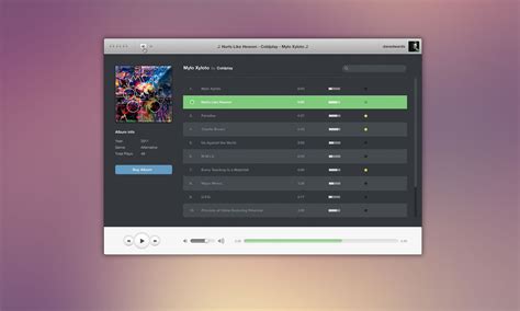 漂亮的音乐播放器软件界面-UI世界
