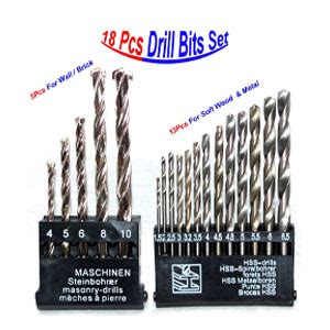 ISC Drill Bit Set Combo HSS 13 Pcs for Metal, Wood, Plastic & Masonary ...