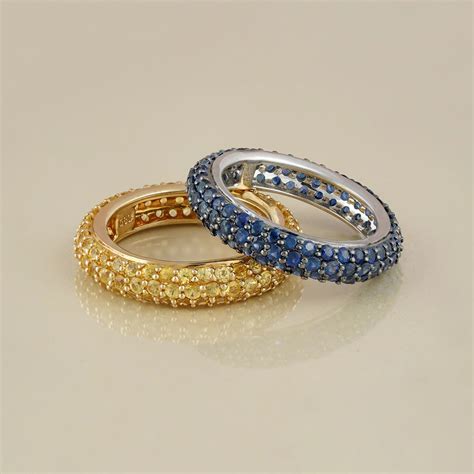 Ella Gold Blue Sapphire and Yellow Sapphire Ring Set – Moi Fine Jewelry