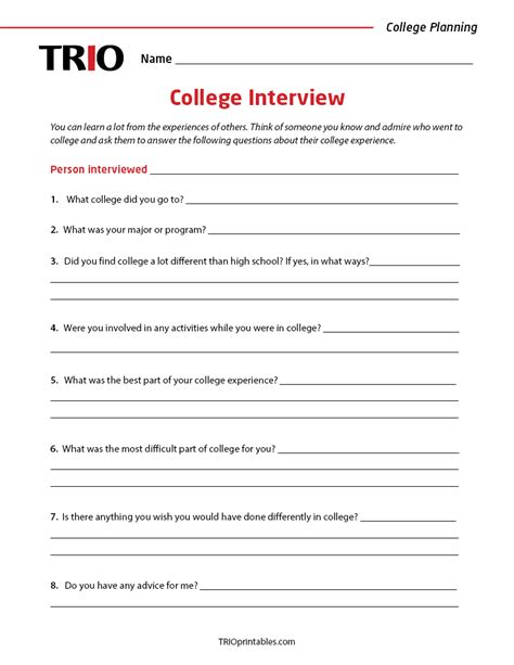 Interview Practice for Students Worksheet 的图像结果