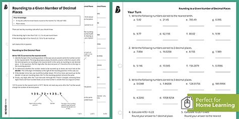 👉 Rounding to a Given Number of Decimal Places - Walkthrough Worksheet