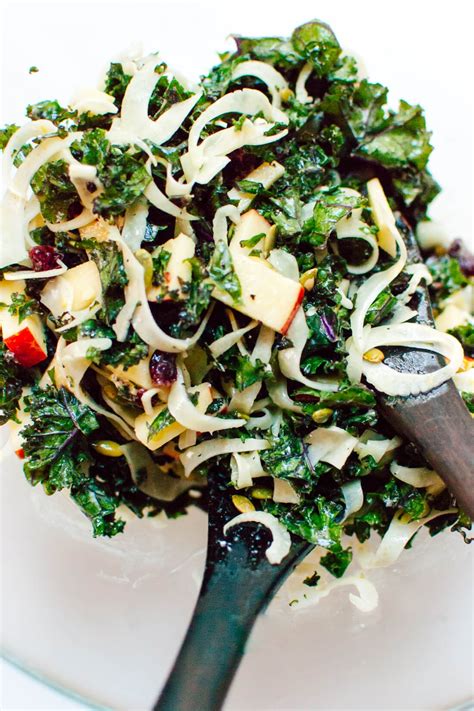 Autumn Kale Salad with Fennel & Honeycrisp - Cookie and Kate