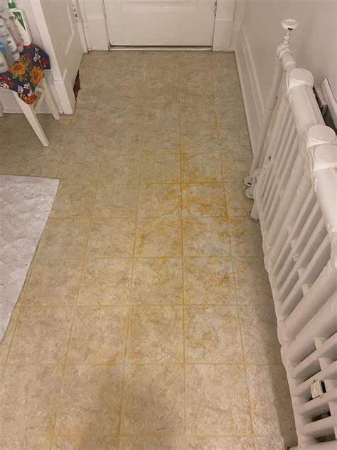 Stained Vinyl Floor. How To Fix or Cover Up? : r/CleaningTips