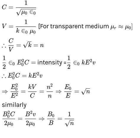 An electromagnetic wave of intensity 50 Wm⁻² enters in a medium of ...