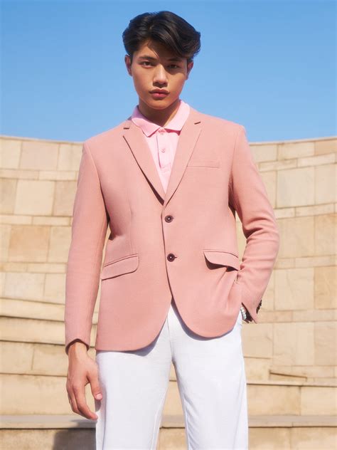 Peach Single Breasted Blazer – Crimsoune Club