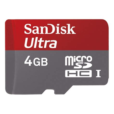 SanDisk Ultra Android 4GB Class 6 UHS-I microSDHC Memory Card with ...