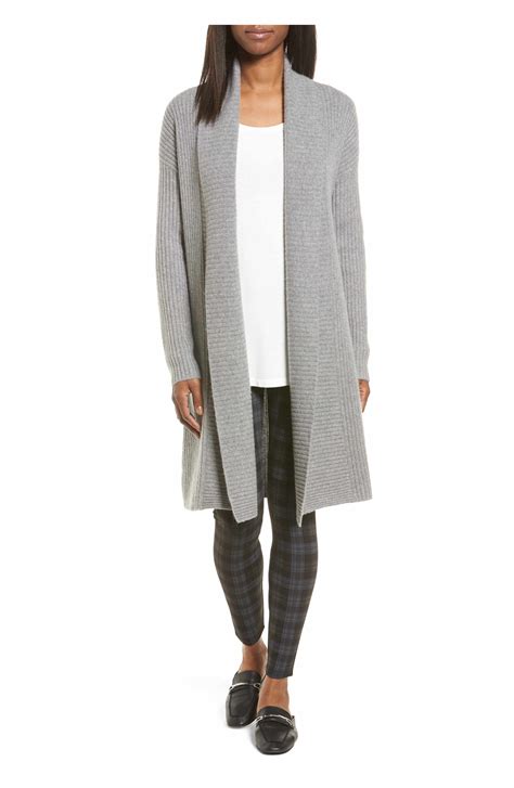 Long Sweater Cardigan Ribbed Knit at Raymond Falgoust blog