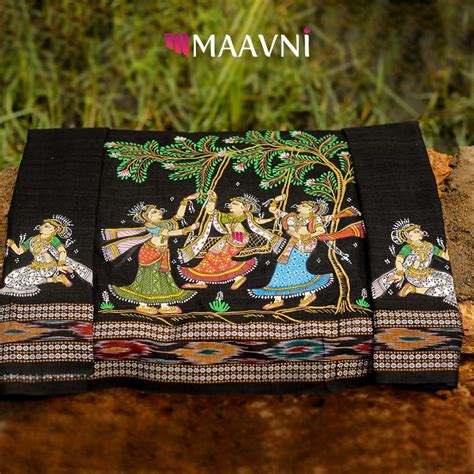 Pattachitra Raja Festival Piece 1Mt Blouse – Maavni Designs