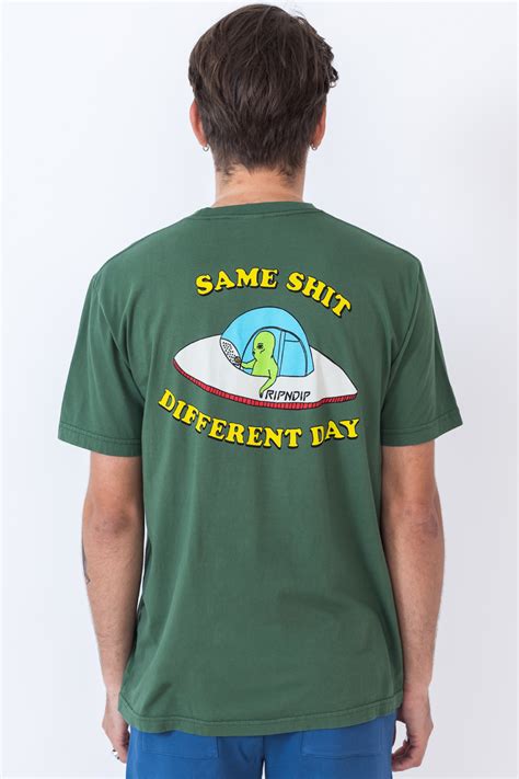 Koszulka T-shirt Ripndip Same Shit Different Day Olive RND10101