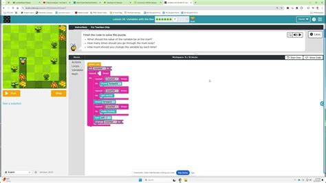 Image result for Code.org Variables with the Bee Level 2