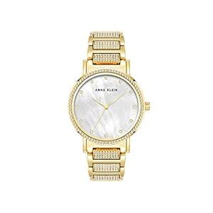ANNE KLEIN Womens 36 mm White MOP Dial Metal Analog Watch (Not assigned ...