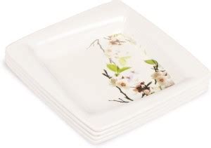 Golden Fish Green Melamine Square Snacks/Starters Serving Plates ...