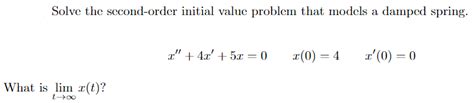 Image result for 2nd Order Initial Value Problem