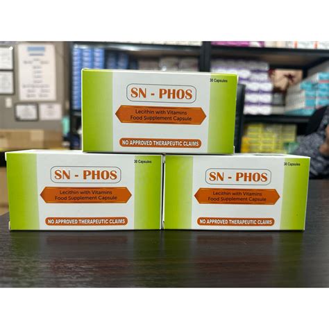 SN-PHOS Lecithin and Vitamins Food Supplement Capsule 30's | Shopee ...