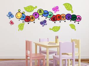 Zampyy 70 cm Tamil Alphabets Medium Vinyl Wallstickers (120 cm x 50 cm ...