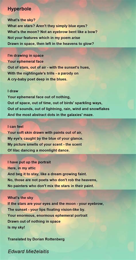 Image result for Hyperbole Poem Examples